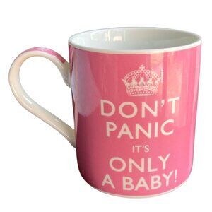 Copy KENT POTTERY MUG 'DON'T PANIC IT'S ONLY A BABY!' 12 oz Pregnancy Ceramic